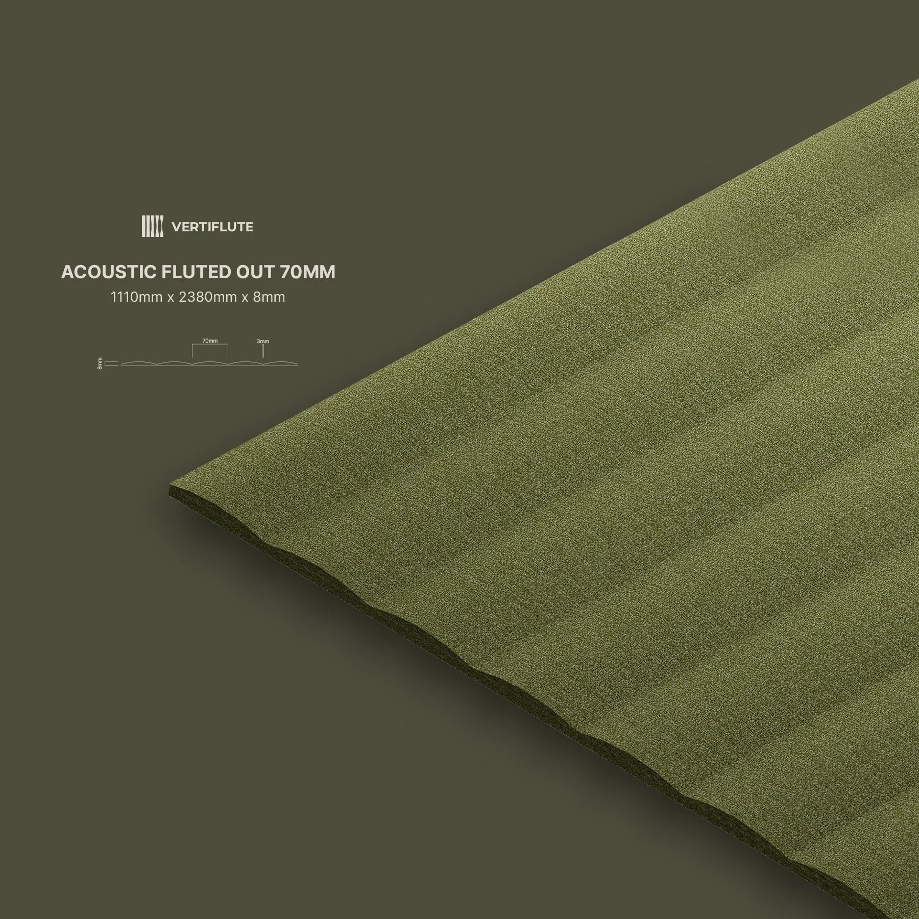 Acrylic Series - Fluted acrylic partition detail